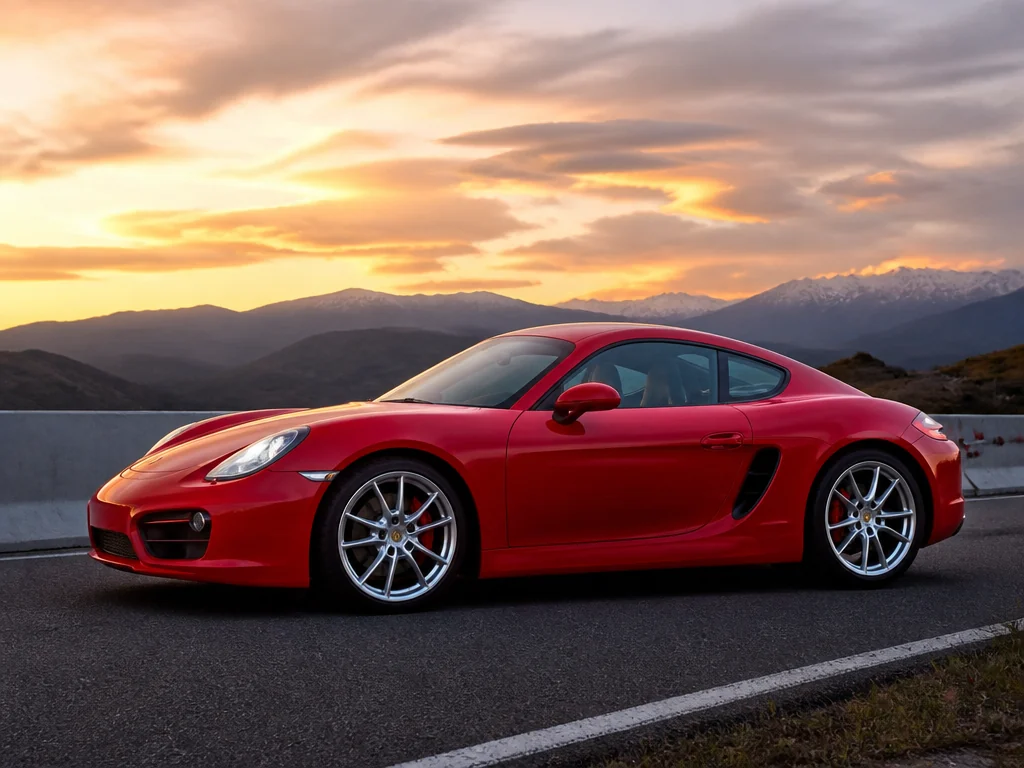 Porsche Cayman 2012 — сбоку