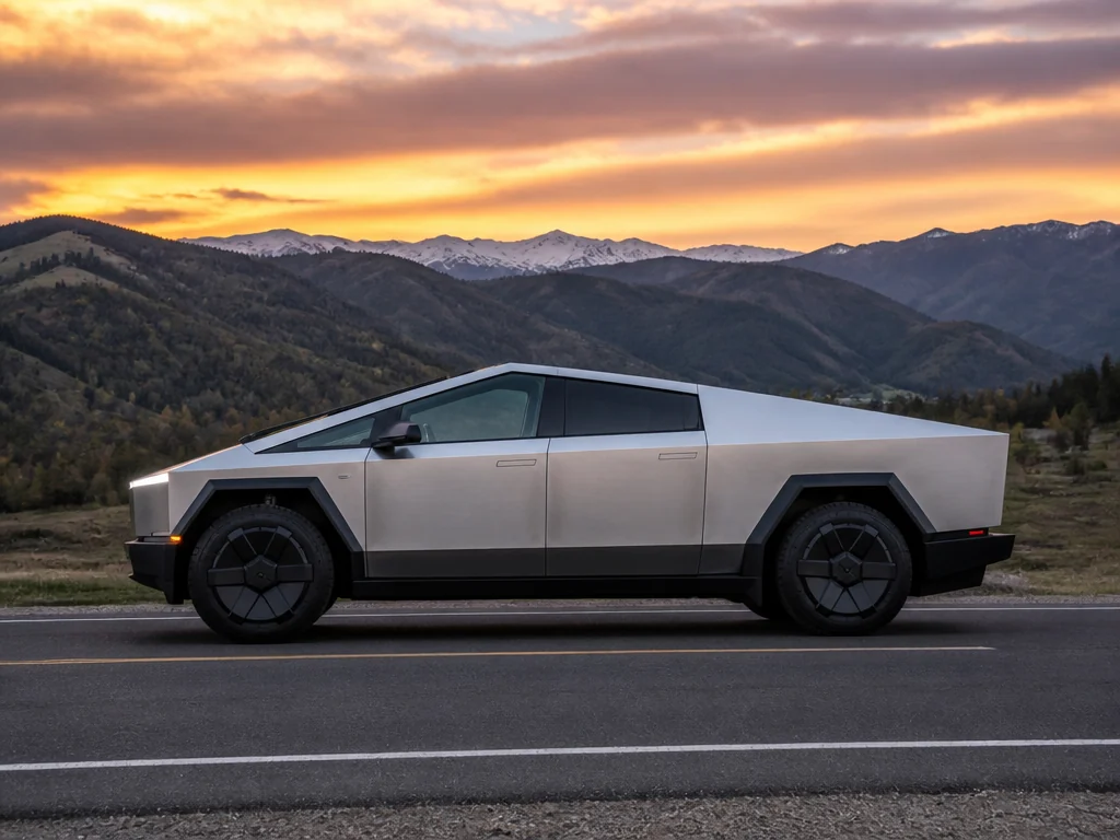 Tesla Cybertruck — сбоку